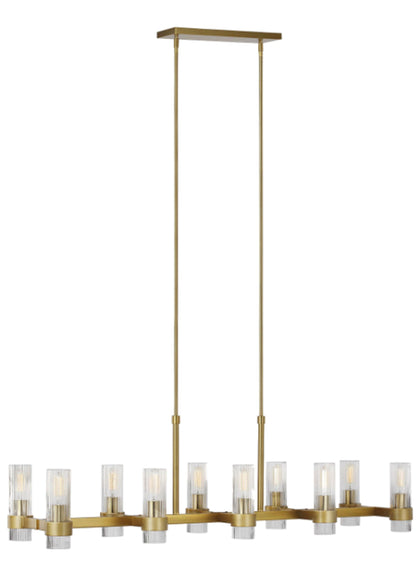 Geneva 10 Light Linear Chandelier by Visual Comfort Studio