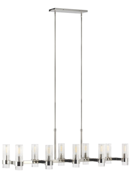 Geneva 10 Light Linear Chandelier by Visual Comfort Studio