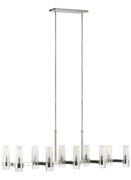 Geneva 10 Light Linear Chandelier by Visual Comfort Studio