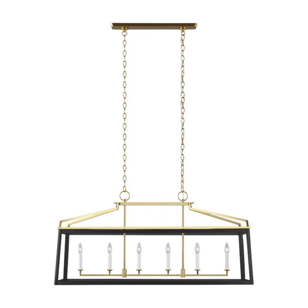 Carlow 6 Light Linear Pendant Chandelier by Visual Comfort Studio