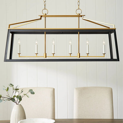 Carlow 6 Light Linear Pendant Chandelier by Visual Comfort Studio