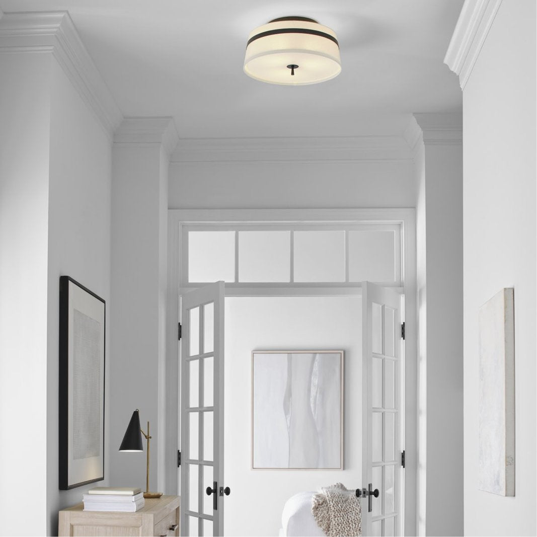 Cordtlandt Small Semi-Flush Ceiling Mount by Visual Comfort shown in a room setting