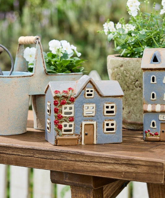 Devon Peak Tea Light Cottage Cornflower