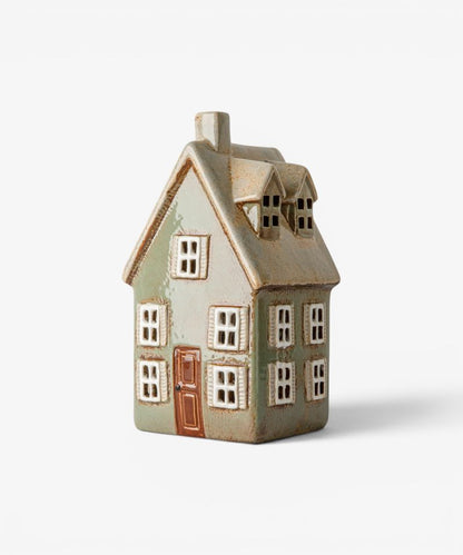 Devon Tall Tea Light Cottage Sage