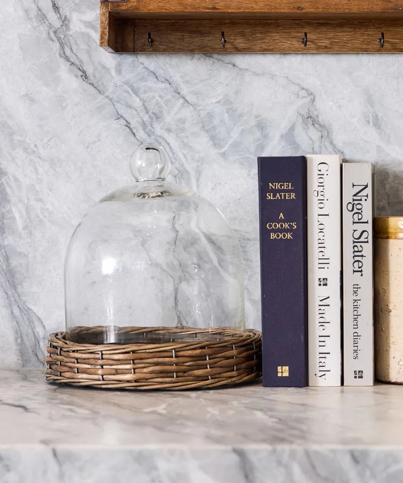 Riviera Glass Dome with Woven Base - Small