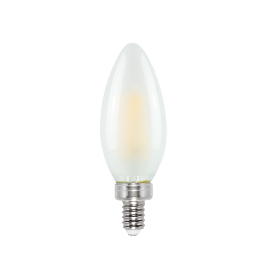 LED Candle Frosted Lamp - Dimmable 4W E12