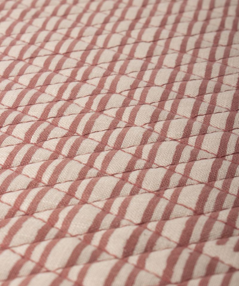 Striped Red Quilted Placemat - Single