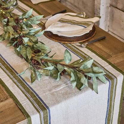 Selvedge Stripe Linen Table Runner
