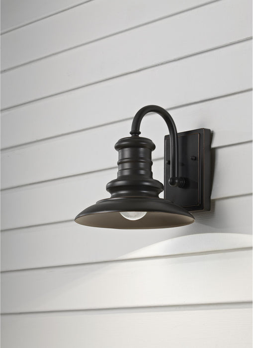 Redding Station Exterior Wall Lantern by Visual Comfort installed outdoors
