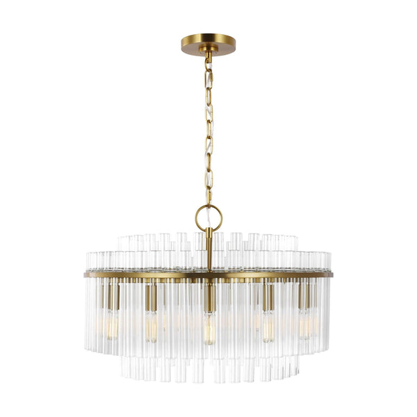 Beckett 12 Light Chandelier by Visual Comfort in Burnished Brass
