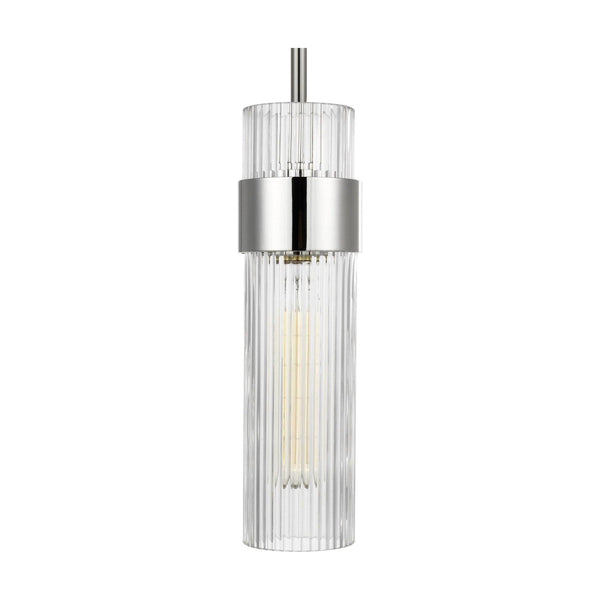Geneva Medium Pendant by Visual Comfort in Polished Nickel