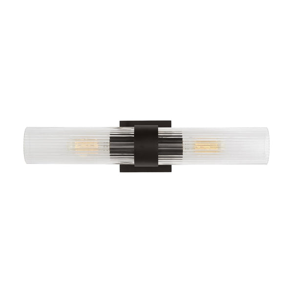 Geneva 2 Light Wall Sconce by Visual Comfort in Aged Iron