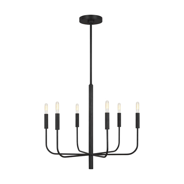 Brianna 6 Light Chandelier by Visual Comfort in Aged Iron