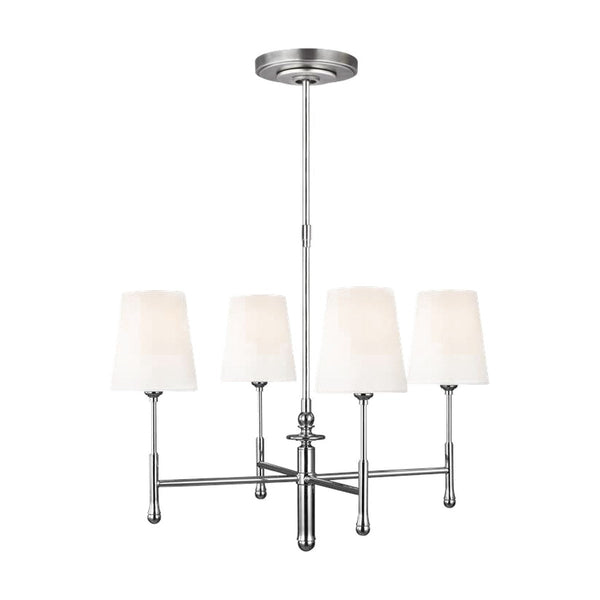 Capri 4 Light Chandelier by Visual Comfort in Polished Nickel