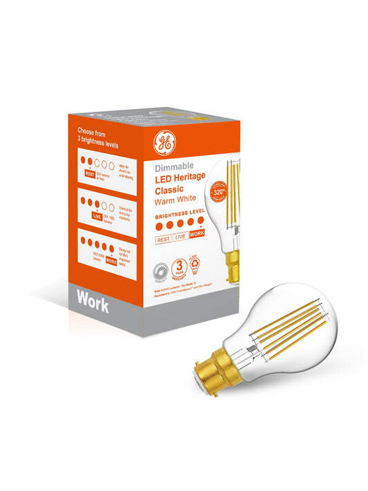 GE LED A60 Dim 12.5W BC WW 1350LM