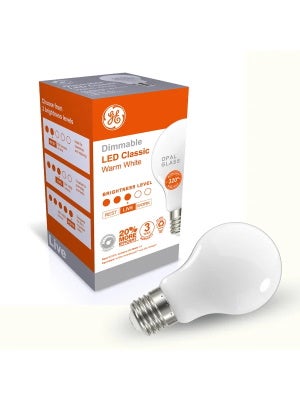 GE LED A60 Opal Dimmable
