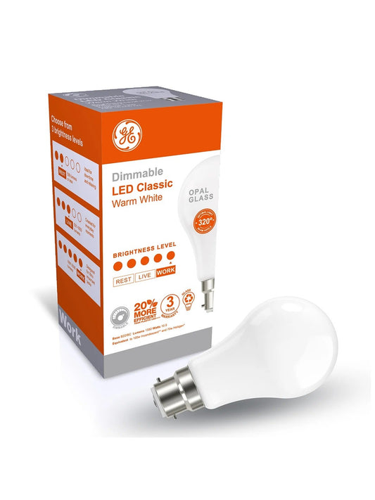 GE LED A60 Opal 10.5W Dimmable Globe