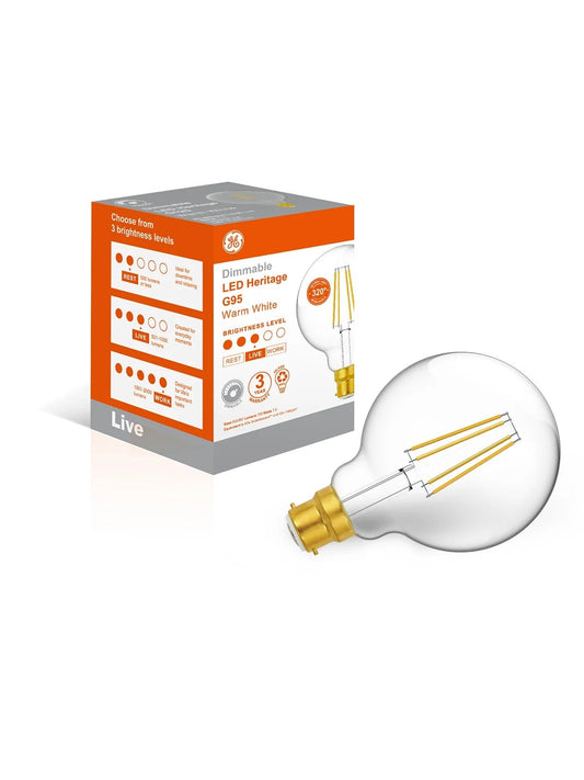 GE LED Dim 7.5W G95 Globe