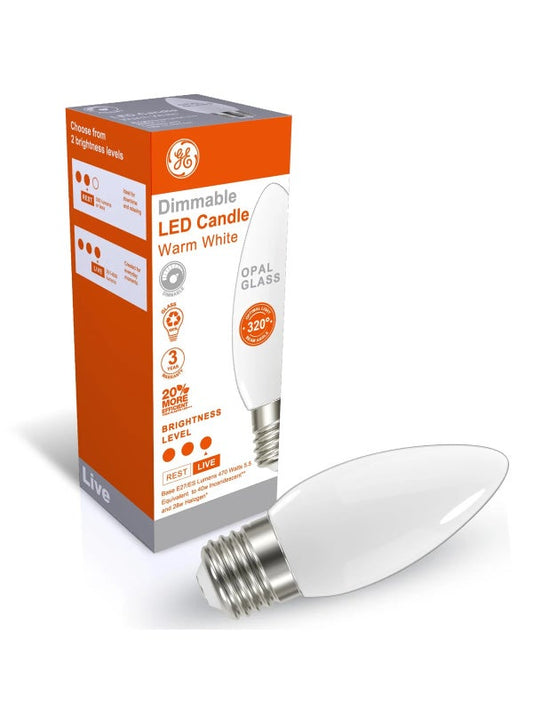 GE LED Candle Opal Dim