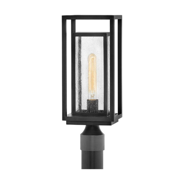 Republic Exterior Post Mount Lantern by Hinkley in Black