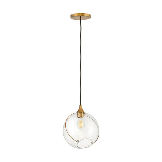 Skye Single Pendant in Heritage Brass by Hinkley