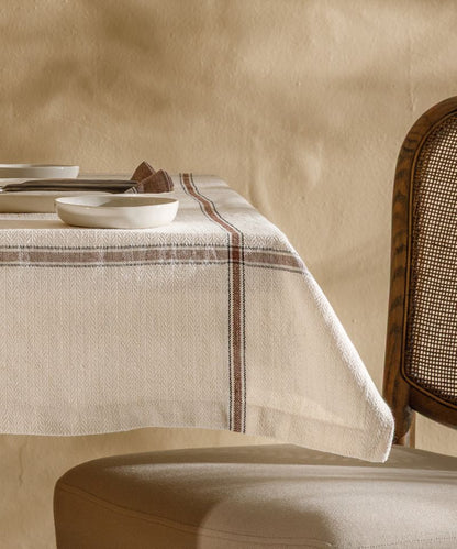 Salon Cotton Herringbone Table Cloth