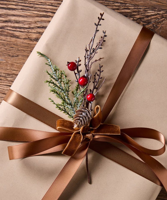 Woodland Decorative Christmas Picks - Set of 4