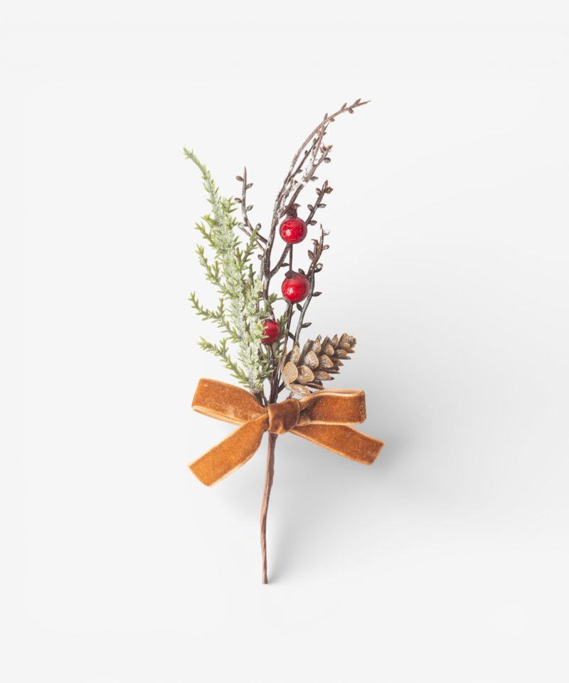Woodland Decorative Christmas Picks - Set of 4