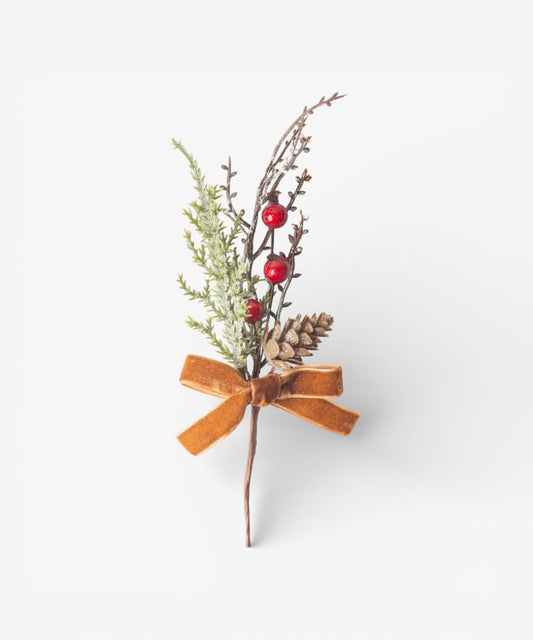 Woodland Decorative Christmas Picks - Set of 4