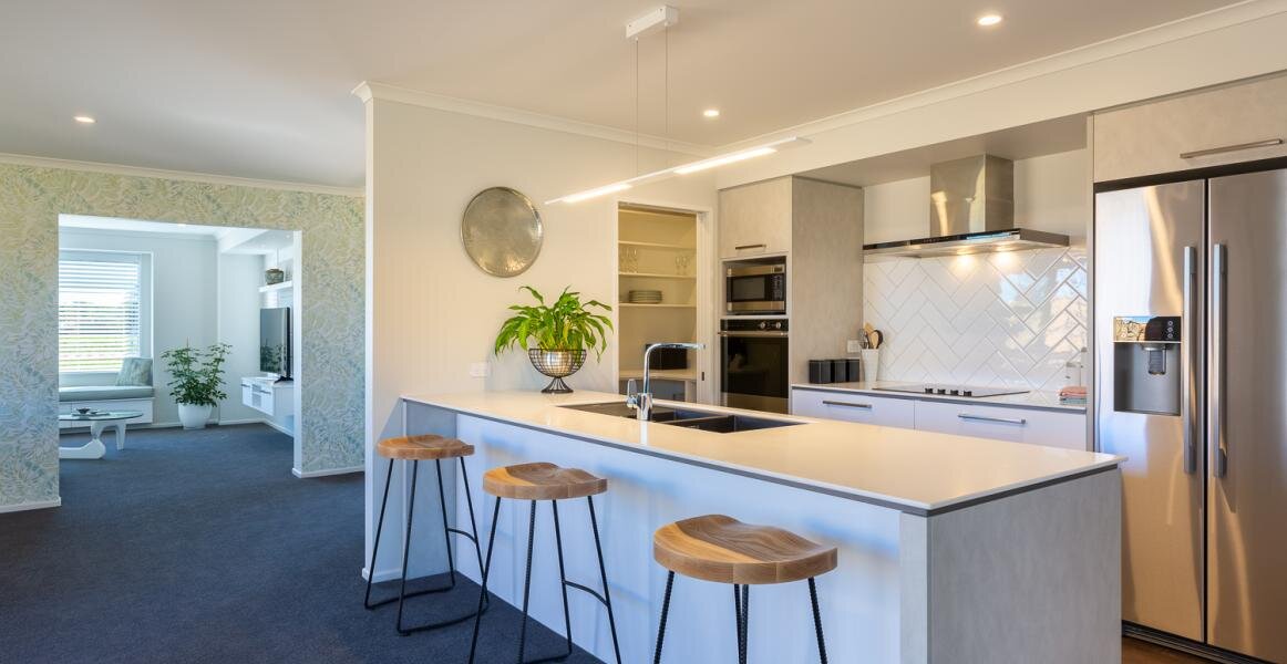 Gandino LED Linear Pendant installed in a home