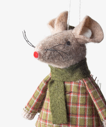 Green Billy Mouse Hanging Decoration