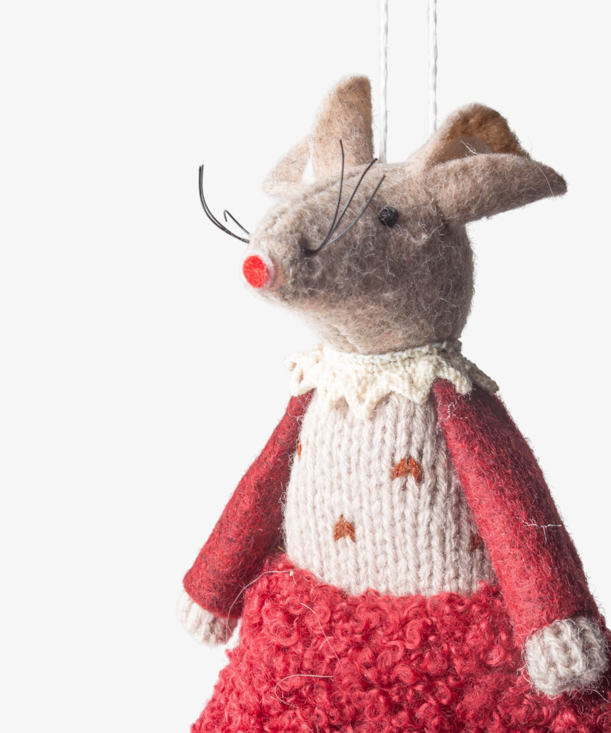 Red Edna Mouse Hanging Decoration
