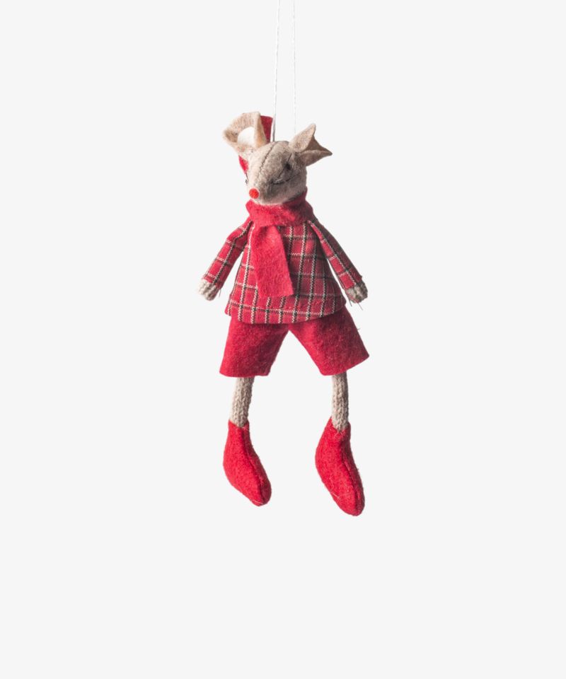 Red Harry Mouse Hanging Decoration