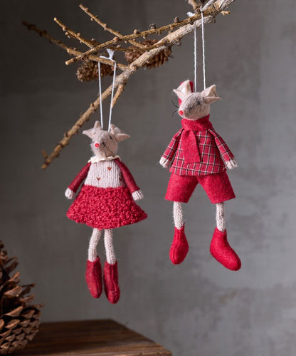 Red Harry Mouse Hanging Decoration