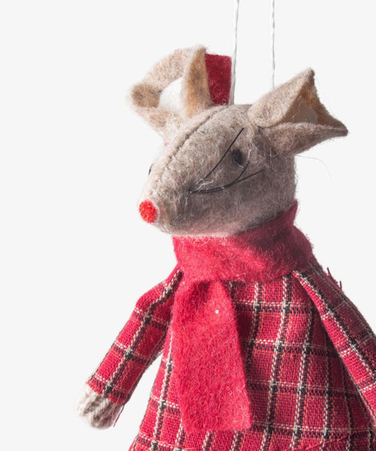 Red Harry Mouse Hanging Decoration