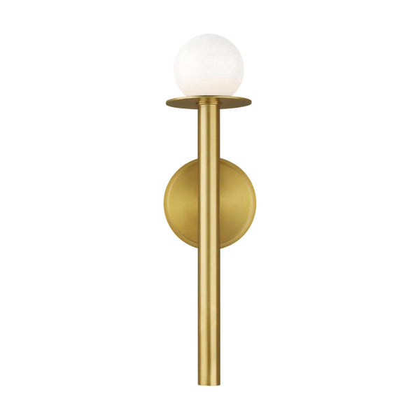 Nodes Single Wall Sconce by Visual Comfort in Burnished Brass