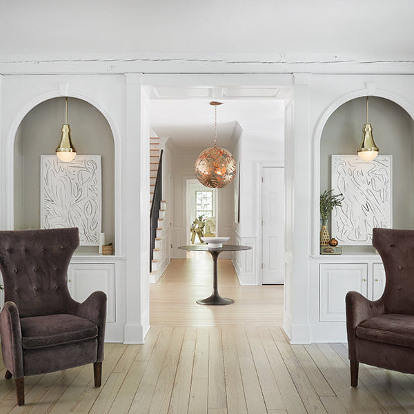 Oliver Pendant by Hinkley in a styled interior