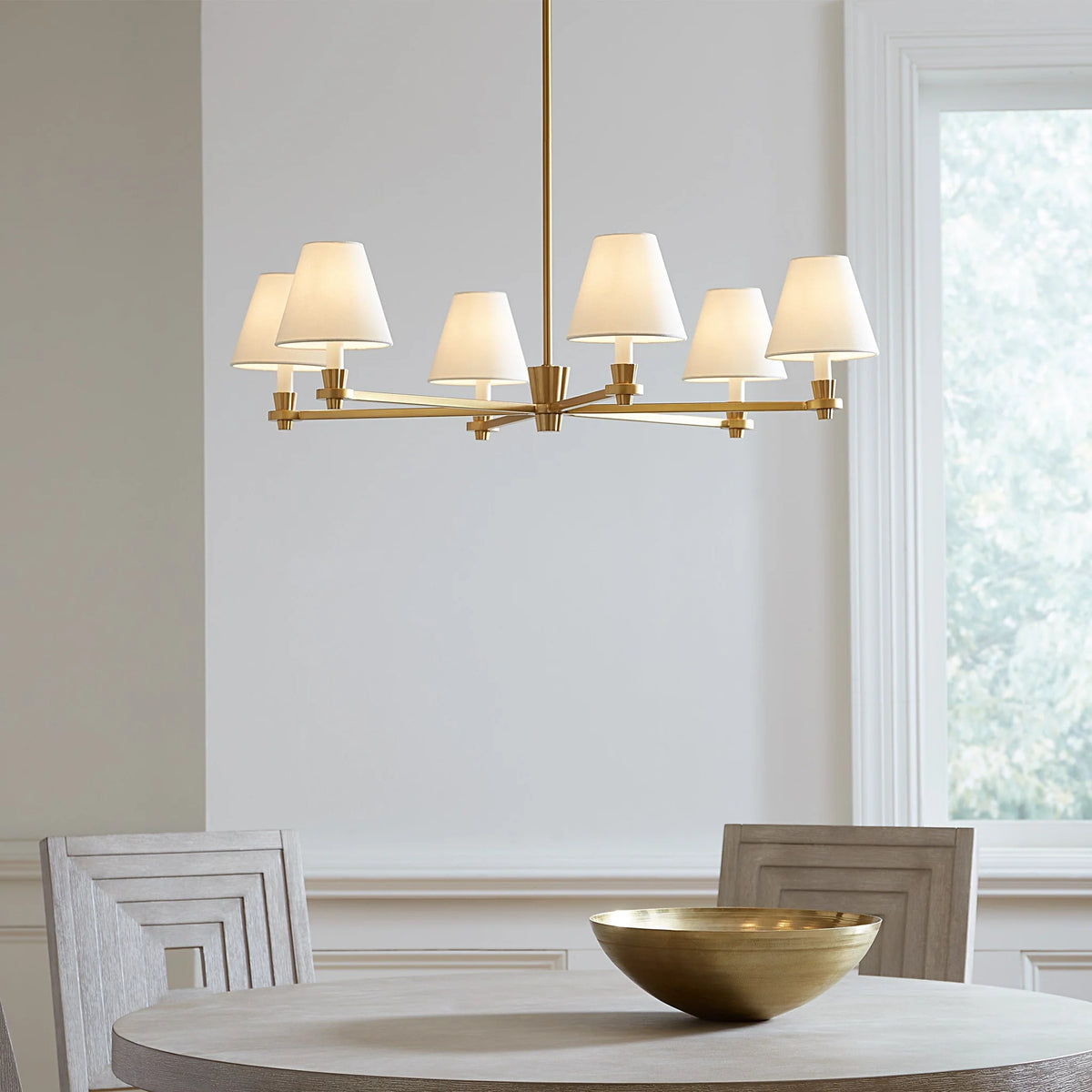 Paisley Medium 4 Light Chandelier by Visual Comfort in a styled interior
