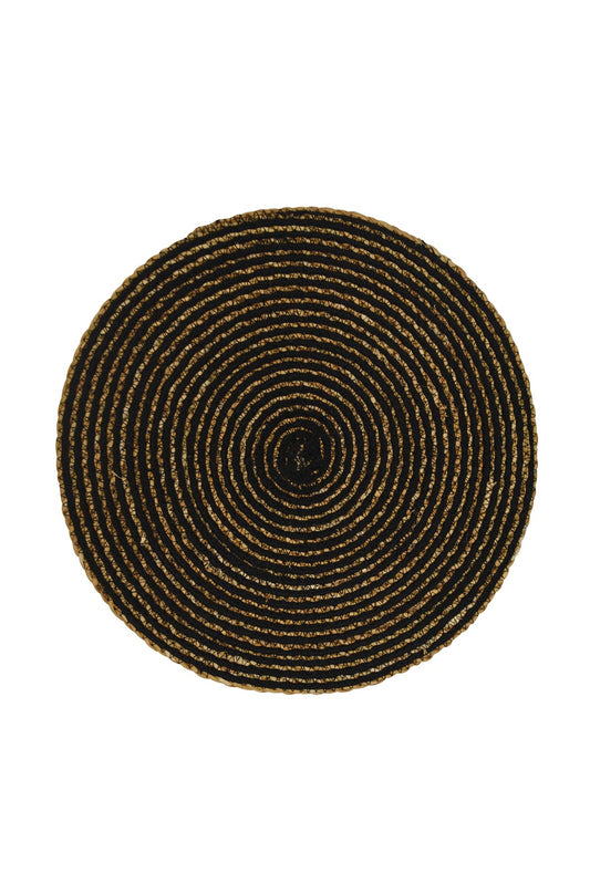Single Placemat Round - Simply Black