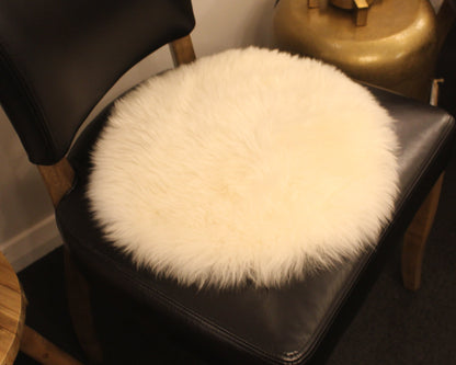 Round Long Wool Seat Pad