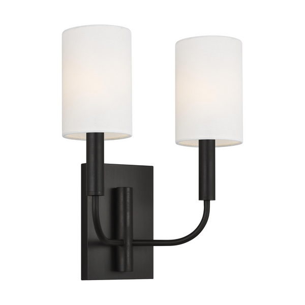 Brianna 2 Light Wall Sconce by Visual Comfort in Aged Iron