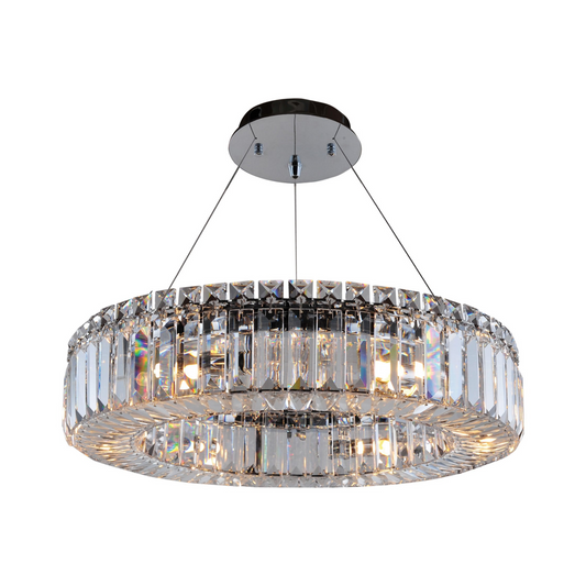 Rondelle 6 Light Crystal Pendant