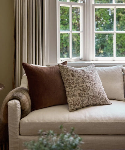 Velvet Cushion Square - Brown