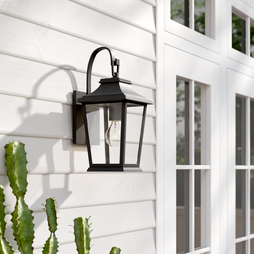 Warren Small Exterior Wall Lantern by Visual Comfort on a home exterior