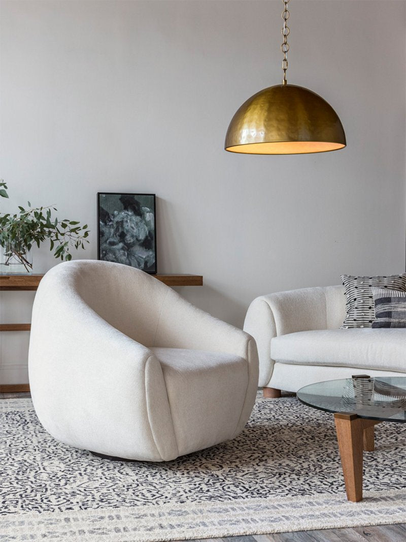 Whare Pendant by Visual Comfort in a styled interior