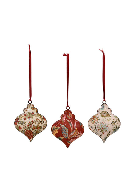 Enamel Christmas Decoration Hanging - Floral Onion