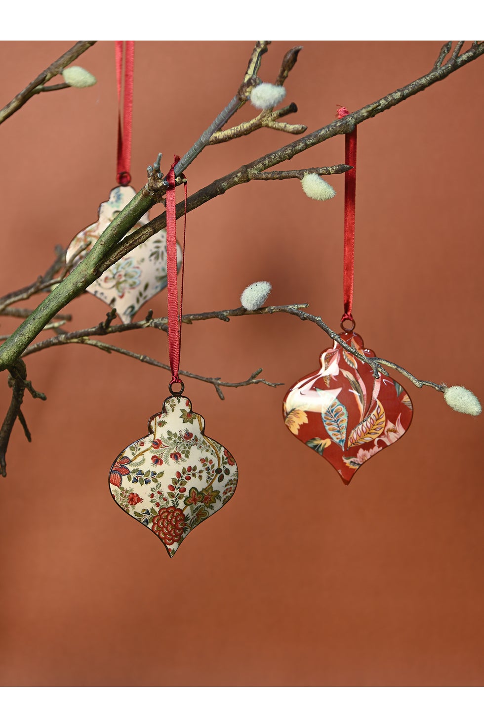 Enamel Christmas Decoration Hanging - Floral Onion