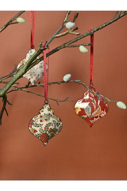 Enamel Christmas Decoration Hanging - Floral Onion