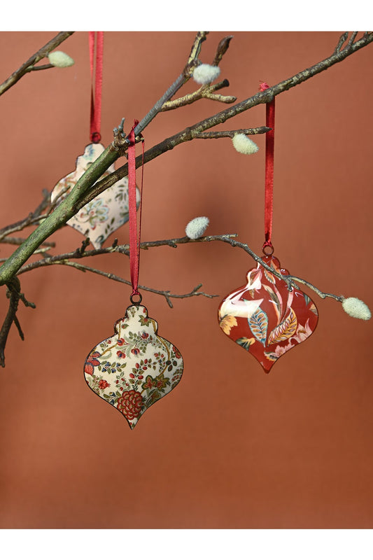 Enamel Christmas Decoration Hanging - Floral Onion