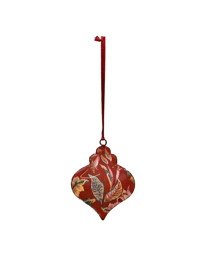 Enamel Christmas Decoration Hanging - Floral Onion